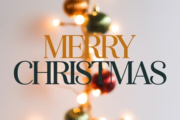 Spread Christmas cheer with this festive design featuring twinkling lights and ornaments, perfect for holiday greetings and seasonal promotions