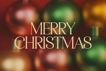 Send warm winter wishes with this festive Merry Christmas background showing vibrant holiday ornaments creating a joyful, celebratory mood for greetings and promotions