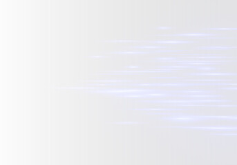 Futuristic horizontal light lines PNG in fast motion with speed streaks. Dynamic blue laser beam overlay creates tech energy effect. Perfect for sci-fi interfaces and motion graphics.