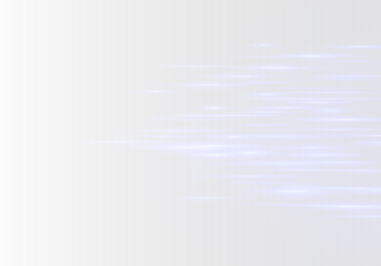 Futuristic horizontal light lines PNG in fast motion with speed streaks. Dynamic blue laser beam overlay creates tech energy effect. Perfect for sci-fi interfaces and motion graphics.