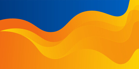 Abstract blue and yellow geometric gradient background. - futuristic Vector