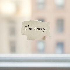 а note of apology