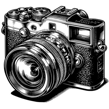 Hand-Drawn Camera Doodle Icon Vector for Photography and Creative Design