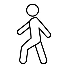symbol often used for pedestrian crossings, signs, or digital interfaces. 