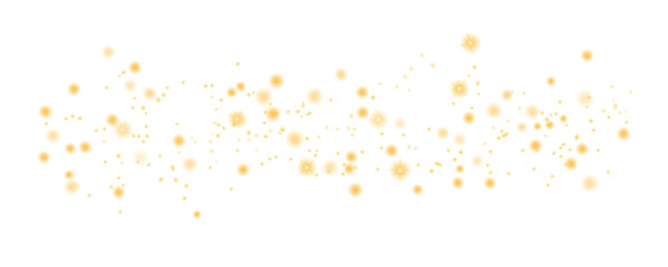 Golden Bokeh Lights Background – Soft Glowing Particles, Abstract Sparkle Light Overlay