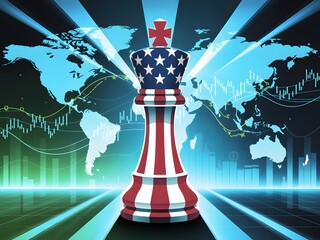 American king chess piece dominates global financial markets
