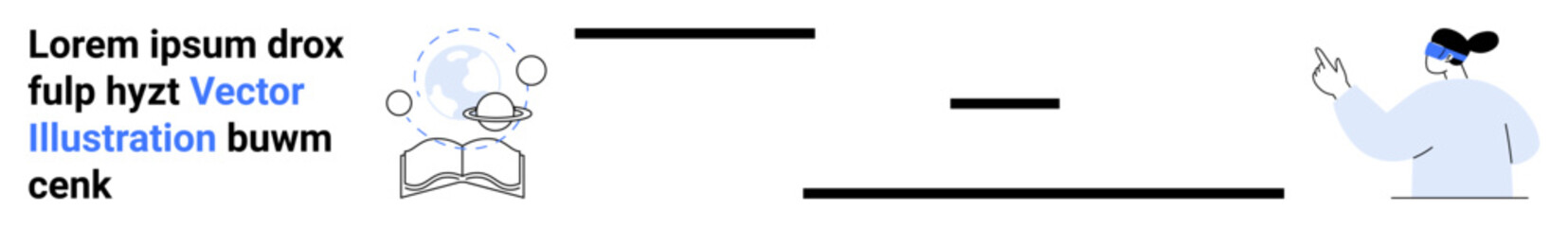 Education, digital communication, knowledge sharing, guidance, innovation, teamwork. Abstract design of icons including head, book and a person. Education and digital communication focus