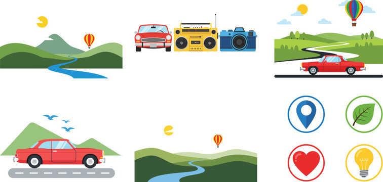 Travel and journey set