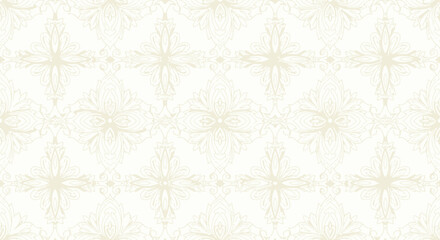 Elegant Vintage Damask Pattern with Soft Pastel Color Scheme for Classic Interior Design
