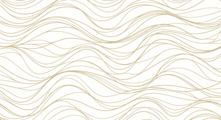 Elegant flowing wave pattern with harmonious beige lines creating a soothing visual texture for