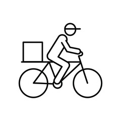 Obraz premium Delivery Cyclist Icon