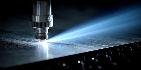 The process of laser engraving is demonstrated in a dimly lit workshop, highlighting its precision and technological advancements