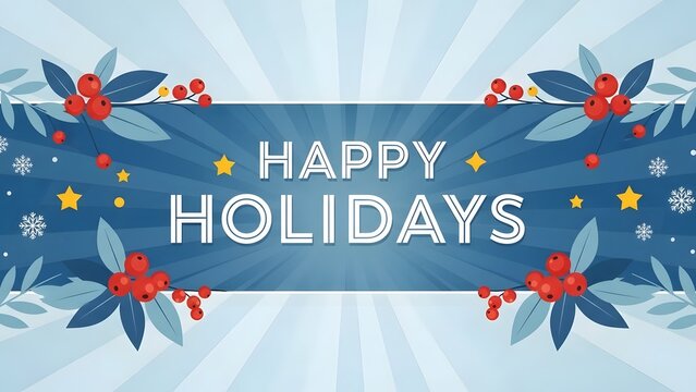 Send warm holiday wishes with this cheerful festive design for cards and social media posts.