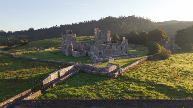 The Ruins of Fore Abbey Nestled Beneath the Hills of Westmeath Ireland