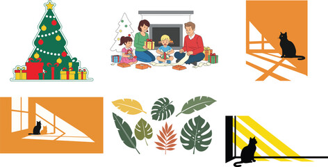 Mixed vector art set