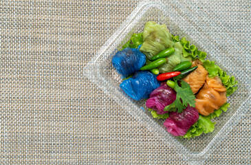 Thai Steamed Pork Dumplings, Top view