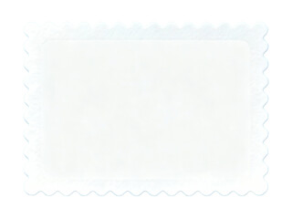 Blank postage stamp with perforated edges and faint texture