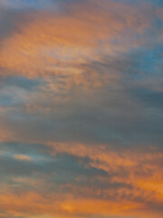 colorful sunset clouds, nature background