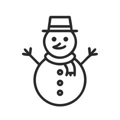 Snowman for celebrating New Year and Christmas