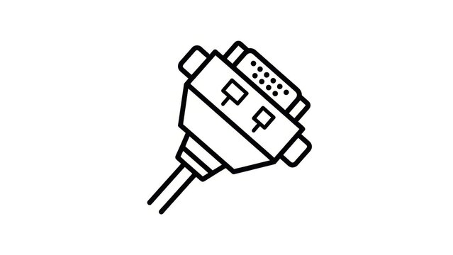 Simplified Illustration of a Classic DVI Video Connector with Dual Link Design