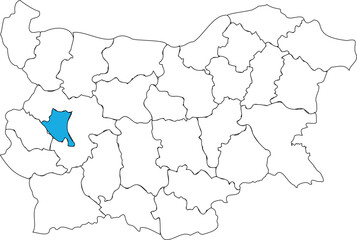 Outline capital mark of Bulgaria vector illustration 