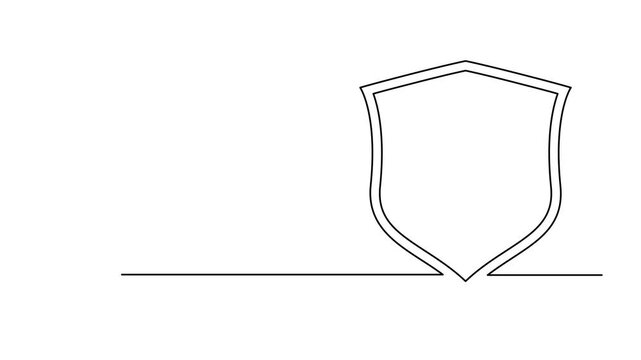 Continuous Line Drawing of Medieval Shield