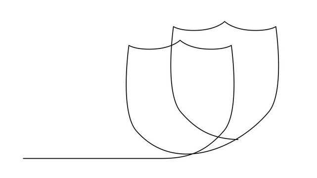 Continuous Line Drawing: Shields of Protection
