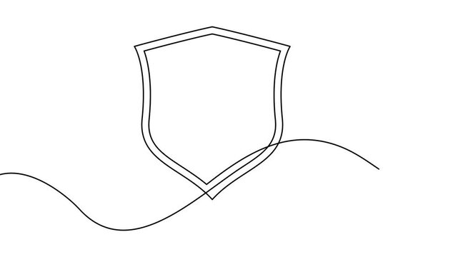 Continuous Line Drawing of Shield for Protection