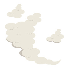 Smoke Cloud Comic Icon in Flat Design. Vector Illustration.