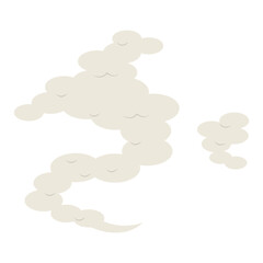 Smoke Cloud Comic Icon in Flat Design. Vector Illustration.