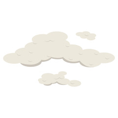 Smoke Cloud Comic Icon in Flat Design. Vector Illustration.