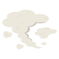 Smoke Cloud Comic Icon in Flat Design. Vector Illustration.