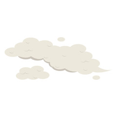 Smoke Cloud Comic Icon in Flat Design. Vector Illustration.
