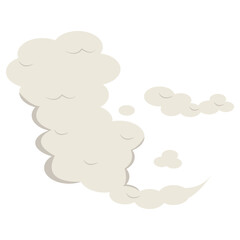 Smoke Cloud Comic Icon in Flat Design. Vector Illustration.