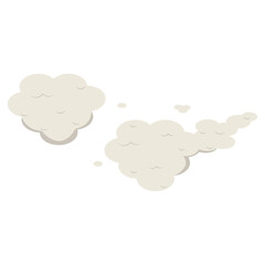 Smoke Cloud Comic Icon in Flat Design. Vector Illustration.