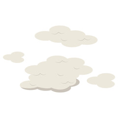 Smoke Cloud Comic Icon in Flat Design. Vector Illustration.