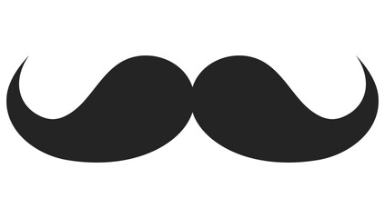 Mustache icon isolated on white background.