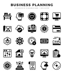 Business Planning elements. Lineal Filled web icon set. Simple vector illustration.