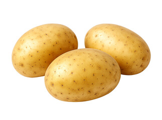 potatoes isolated on white background