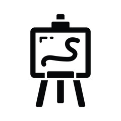 Drawing, painting, and art class education, painting glyph icon