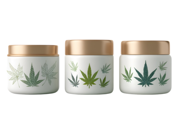 Four Jars of Cannabis CBD Oil or Cream Skincare