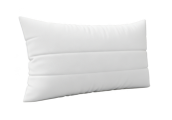 White rectangular pillow isolated on transparent background