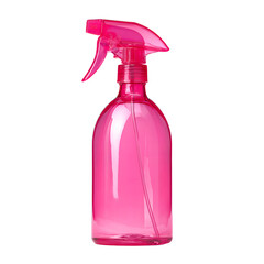 Professional Pink Spray Bottle on White Background for Beauty Products and Cleaning Supplies