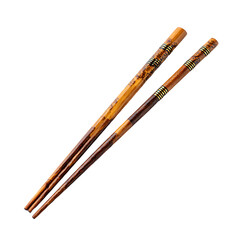 Exquisite Bamboo Chopsticks on White Background for Culinary Professionals