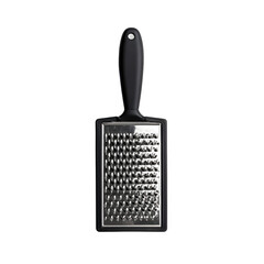 High-Quality Metal Kitchen Grater with Sharp Perforations in Black