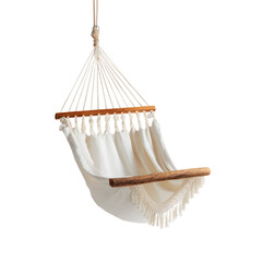 White Hammock Swinging Invites Relaxation