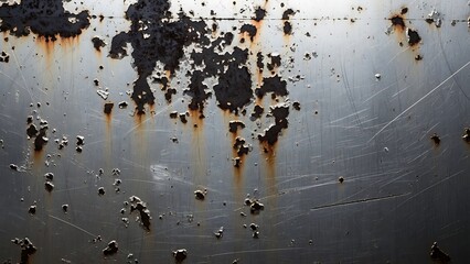 Grunge Metal Texture Background, Distressed Metallic Surface, Industrial Grungy Wallpaper, Rough Metal Overlay