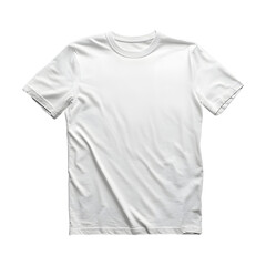 Minimalist White Crew Neck T-Shirt Lying Flat for Professional Branding Mockups