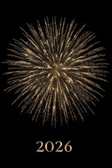 Obraz premium A fireworks with the number on it