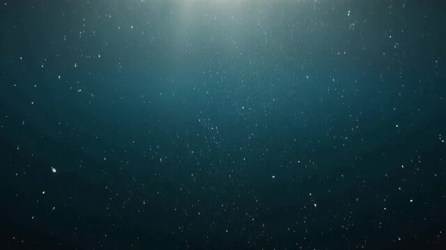 Ocean pollution with plastic waste , environmental issues swims near sea turtle entangled in plastic debris. Closeup, Fishes feeds of polluted water in fatty layer, swimming among plastic